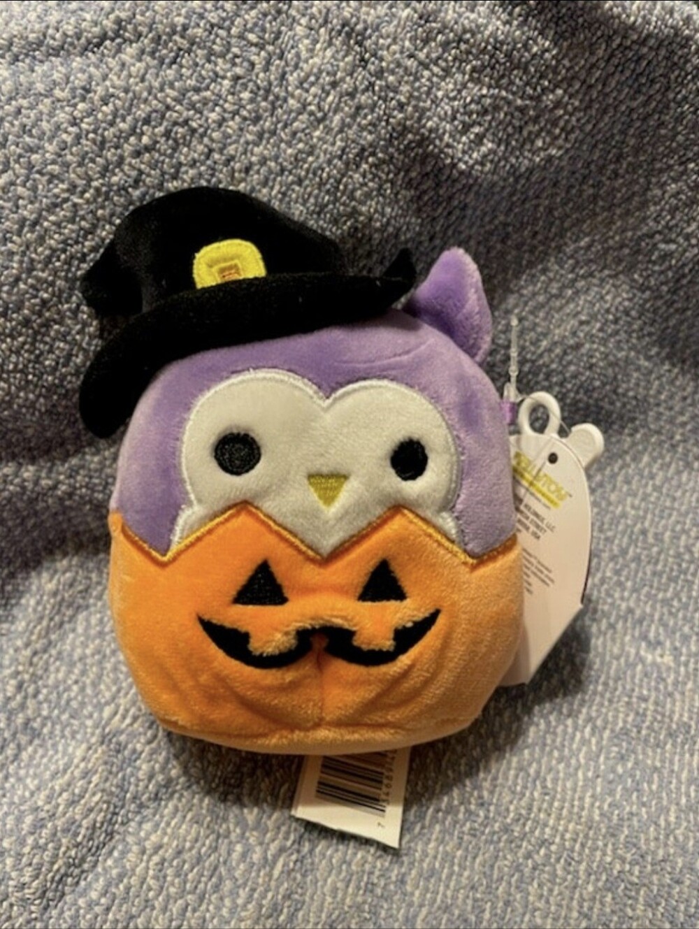Squishmallows Halloween Holly Owl Witch Pumpkin 2021 4” Decoration Purple New